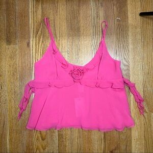 Aritzia Wilfred pink flower cami top